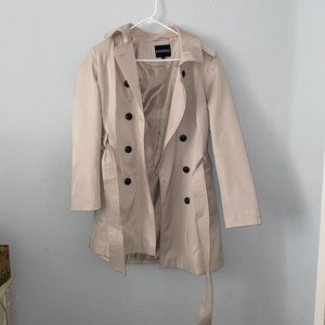 Express tan trench coat